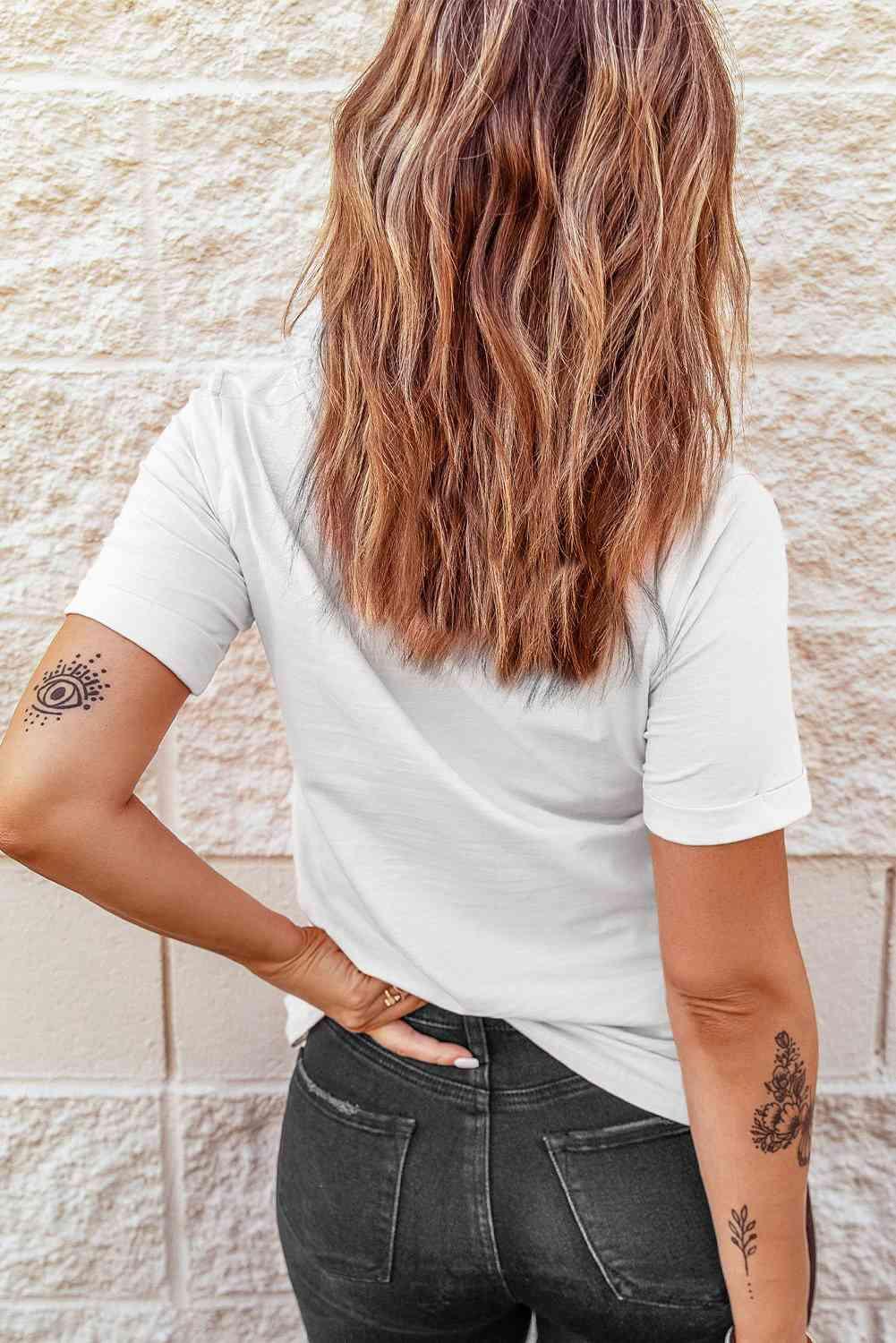 Get trendy with WHATEVER SPICES YOUR PUMPKIN Graphic Tee - T-Shirt available at Styles Code. Grab yours today!