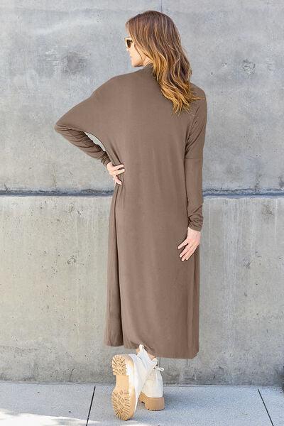 Get trendy with Basic Bae Full Size Open Front Long Sleeve Cover Up - available at Styles Code. Grab yours today!