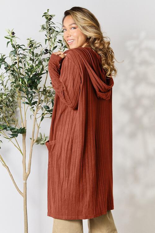 Get trendy with Basic Bae Full Size Hooded Sweater Cardigan - available at Styles Code. Grab yours today!