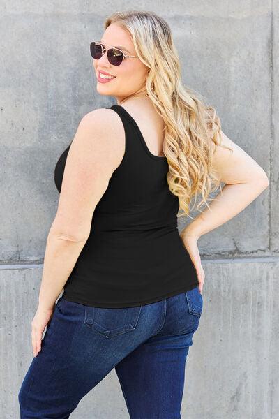 Get trendy with Basic Bae Full Size Square Neck Wide Strap Tank - available at Styles Code. Grab yours today!