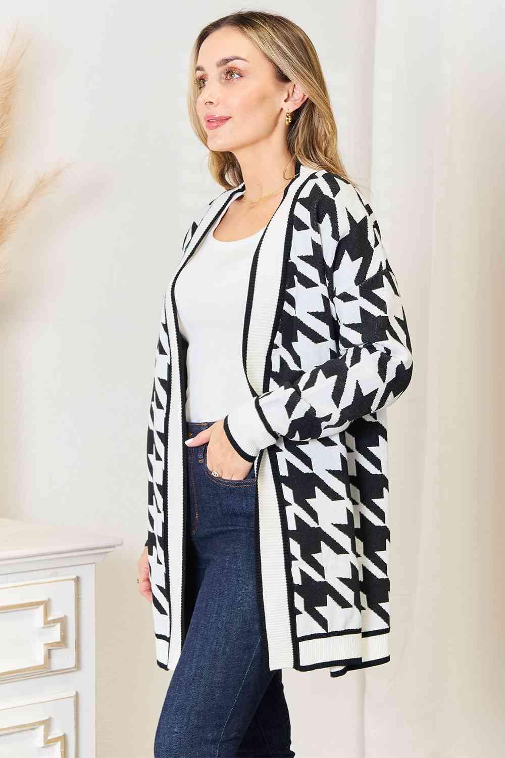 Get trendy with Open Front Longline Cardigan - Cardigan available at Styles Code. Grab yours today!