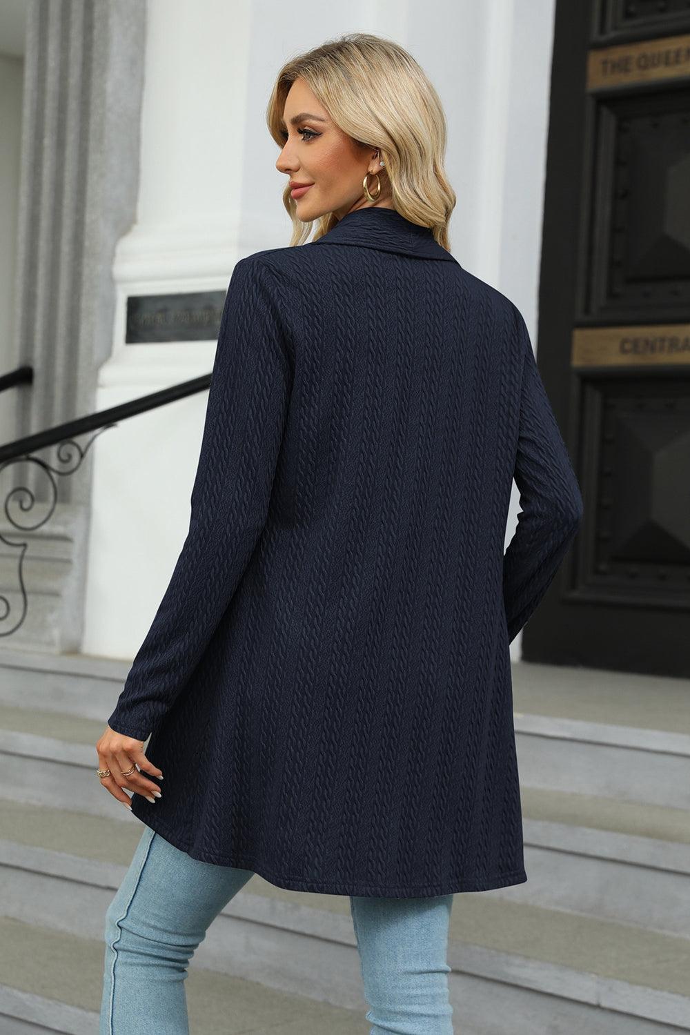 Get trendy with Open Front Long Sleeve Cardigan - Cardigans available at Styles Code. Grab yours today!