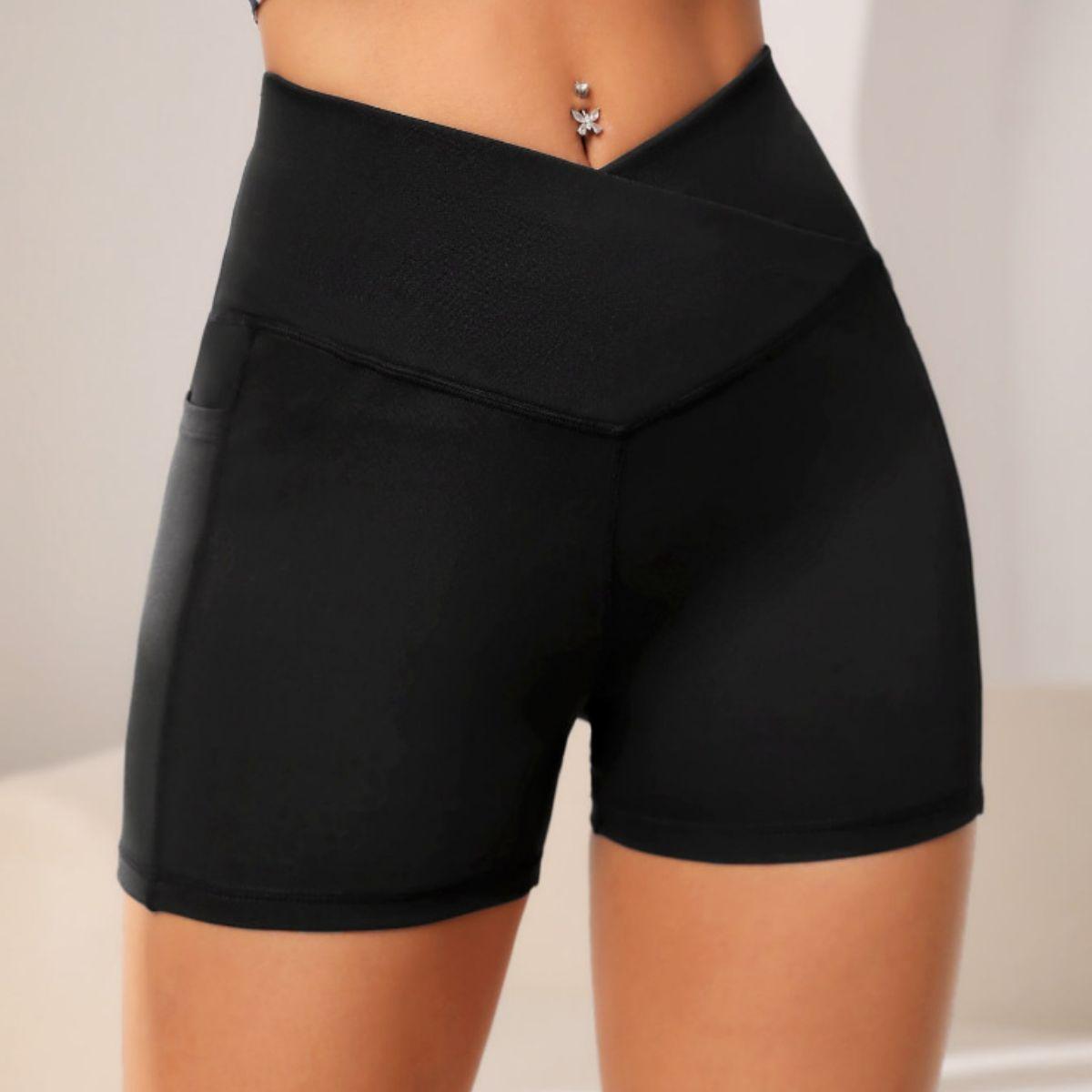 Get trendy with Wide Waistband Active Shorts with Pocket - Activewear available at Styles Code. Grab yours today!
