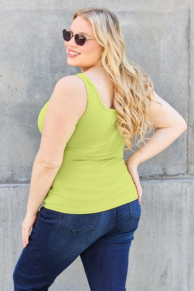 Get trendy with Basic Bae Full Size Square Neck Wide Strap Tank - available at Styles Code. Grab yours today!