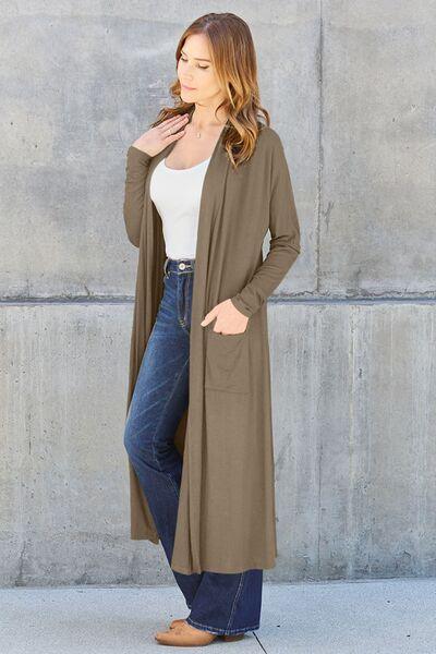 Get trendy with Basic Bae Full Size Open Front Long Sleeve Cover Up - available at Styles Code. Grab yours today!