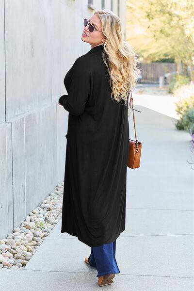 Get trendy with Basic Bae Full Size Open Front Long Sleeve Cover Up - available at Styles Code. Grab yours today!
