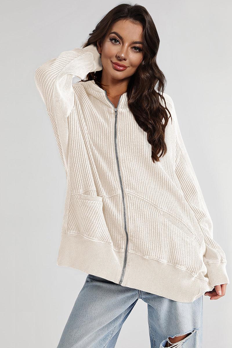 Get trendy with Zip-Up Long Sleeve Jacket - Jackets available at Styles Code. Grab yours today!