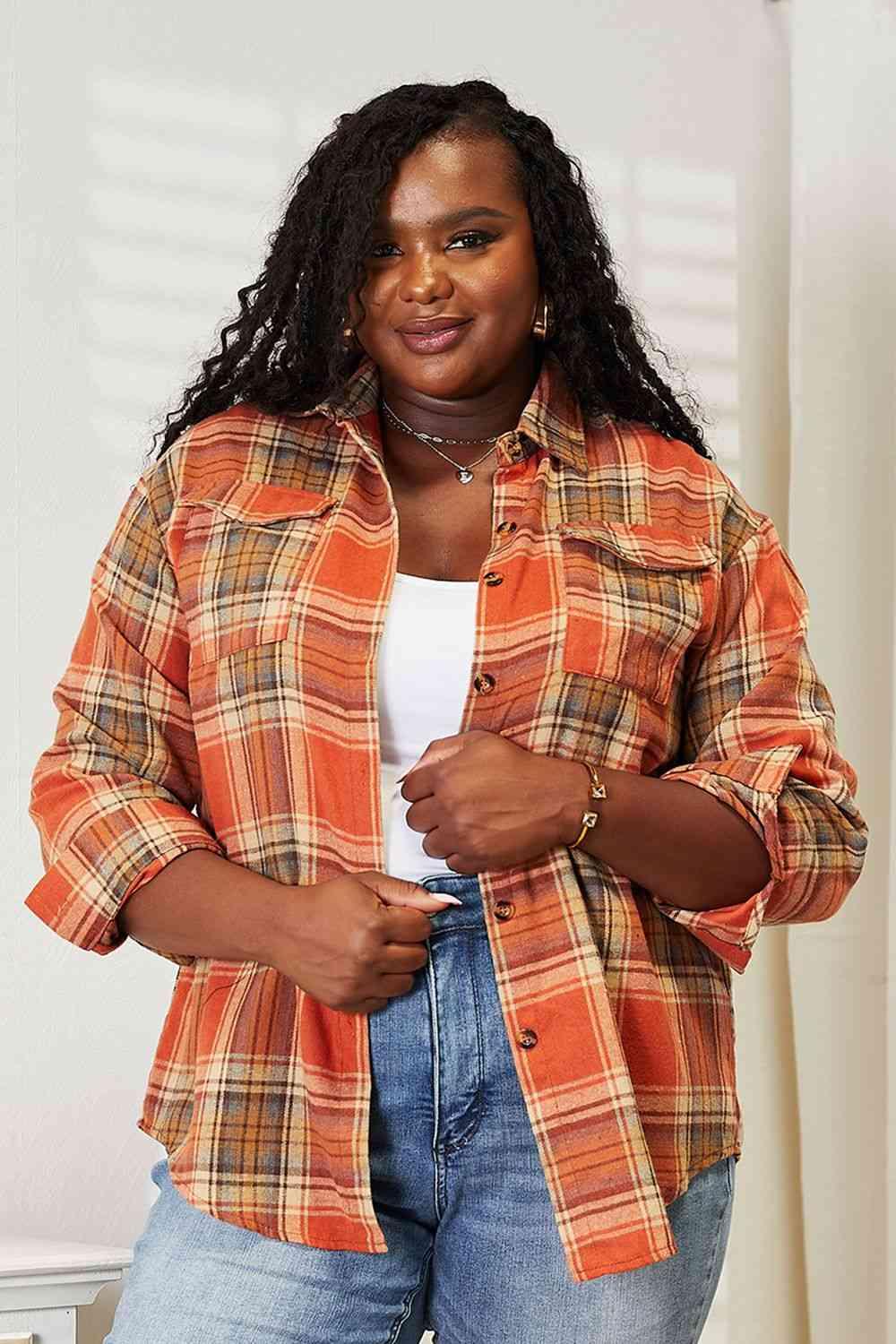 Get trendy with Plaid Dropped Shoulder Shirt - Shirt available at Styles Code. Grab yours today!