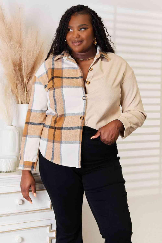Get trendy with Plaid Print Dropped Shoulder Shirt - Shirt available at Styles Code. Grab yours today!