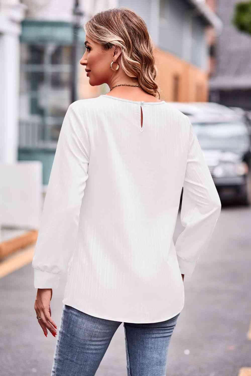 Get trendy with Round Neck Long Sleeve Tee - T-Shirt available at Styles Code. Grab yours today!