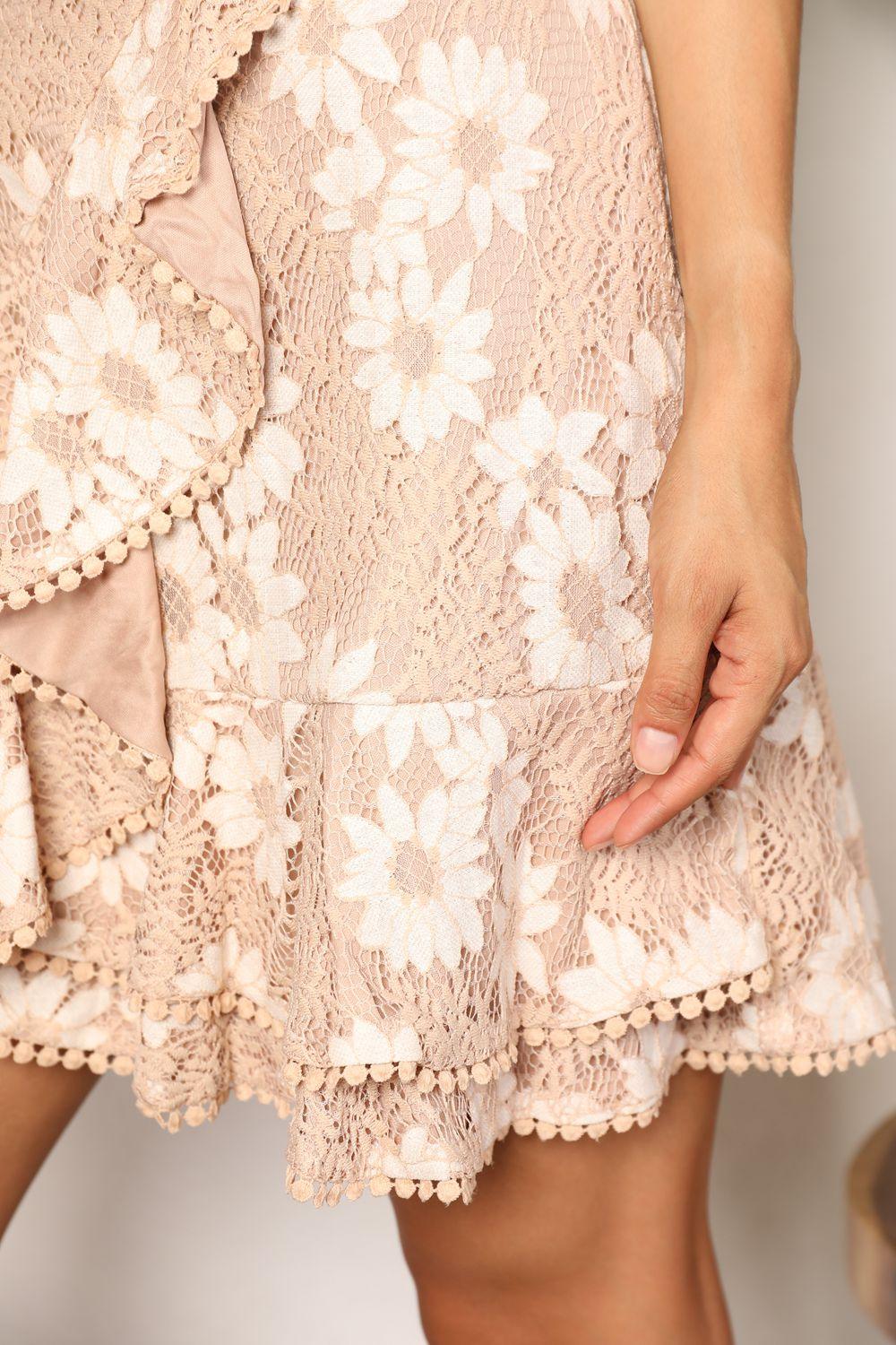 Get trendy with Tie-Waist Flutter Sleeve Dress - Dress available at Styles Code. Grab yours today!
