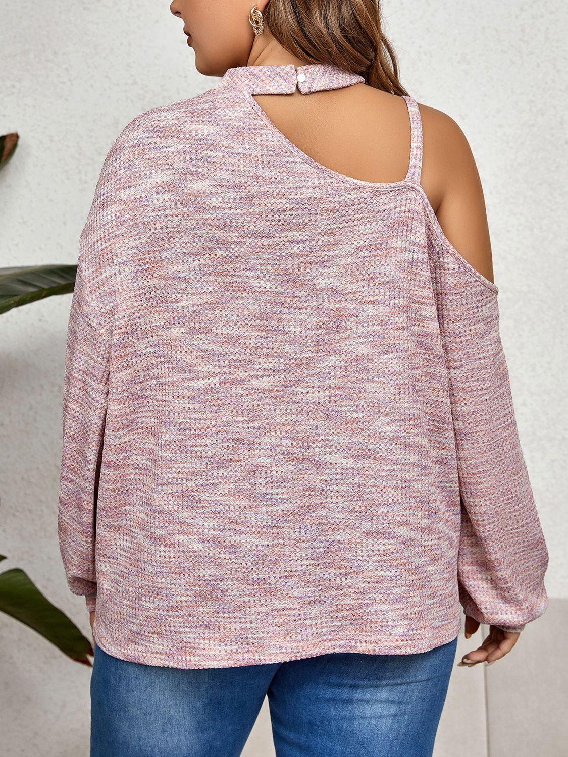 Get trendy with Plus Size Mock Neck Cutout Shoulder Blouse - Plus Size available at Styles Code. Grab yours today!