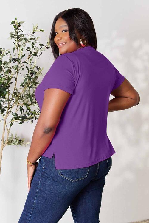 Get trendy with Full Size Round Neck Short Sleeve T-Shirt - available at Styles Code. Grab yours today!