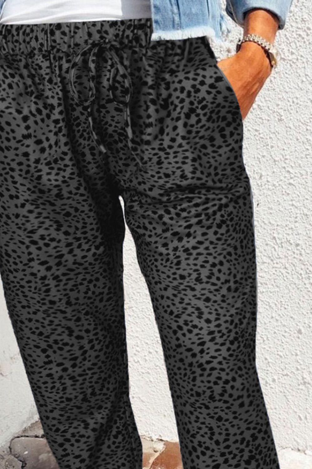 Get trendy with Leopard Print Joggers with Pockets - Joggers available at Styles Code. Grab yours today!