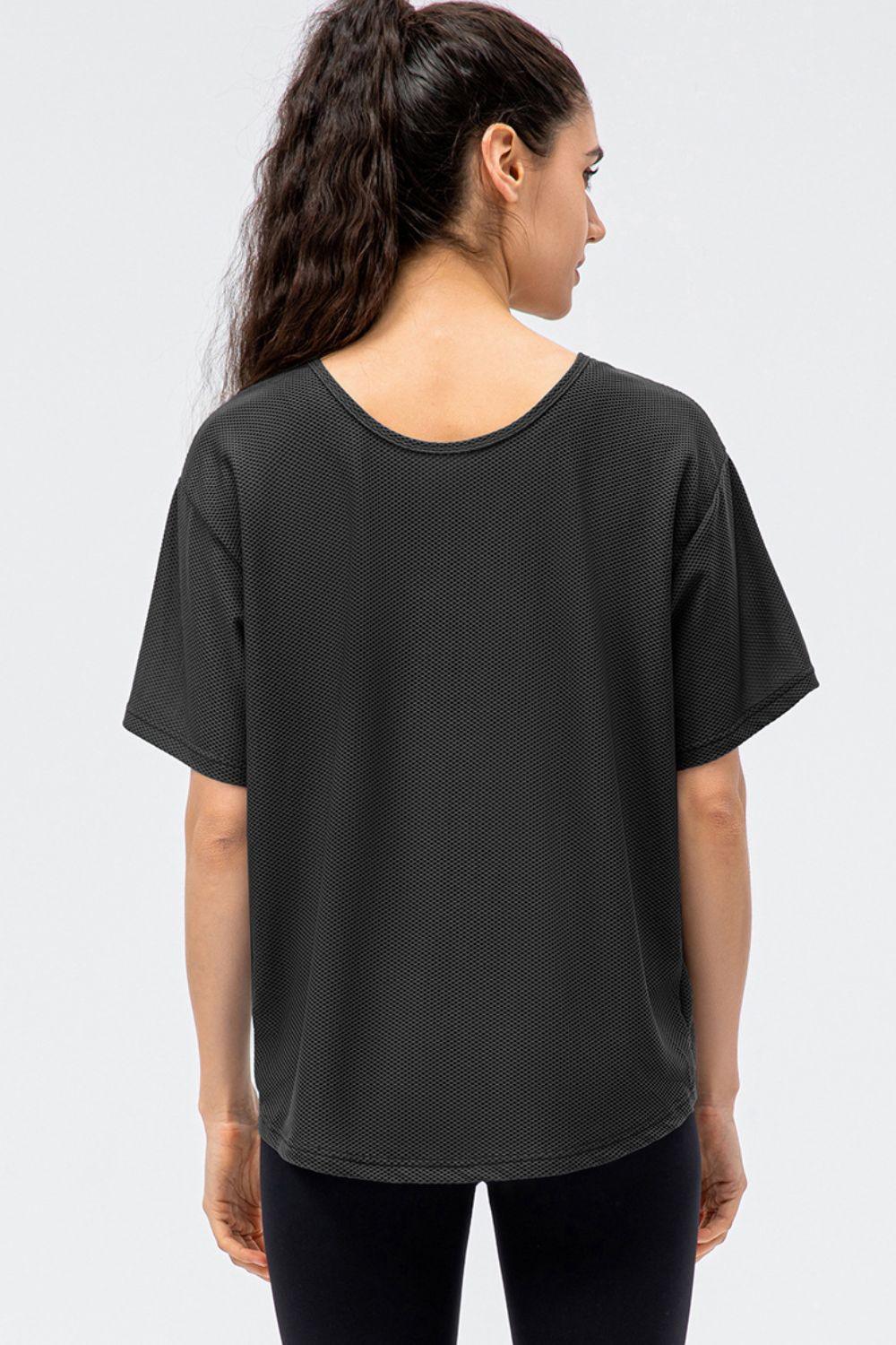 Get trendy with Round Neck Short Sleeve Active Tee - Activewear available at Styles Code. Grab yours today!