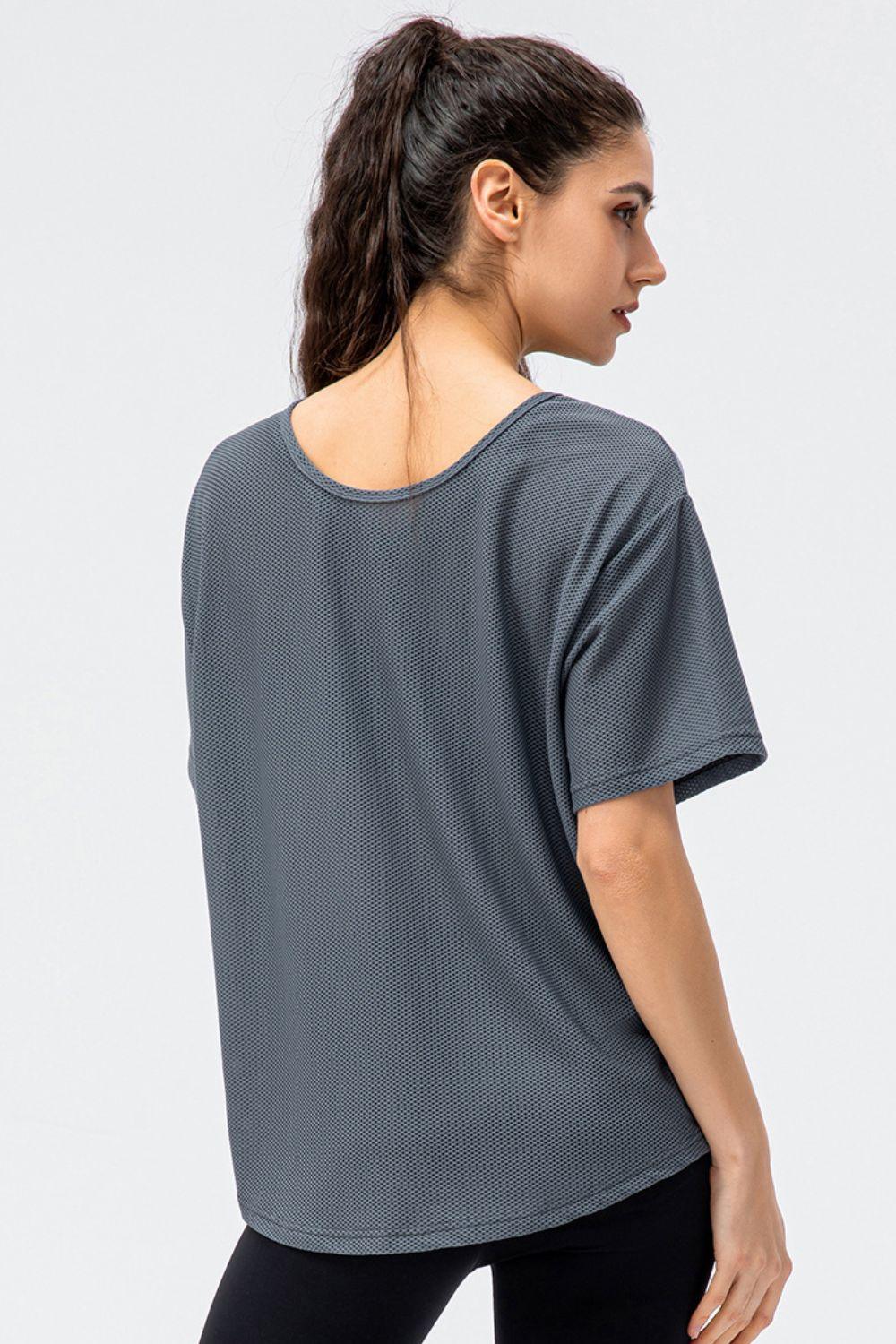 Get trendy with Round Neck Short Sleeve Active Tee - Activewear available at Styles Code. Grab yours today!