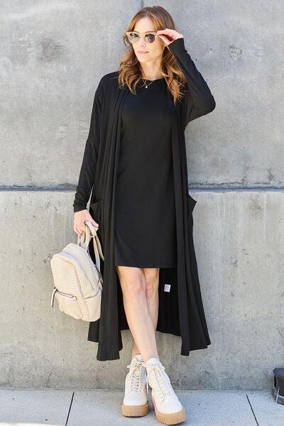 Get trendy with Basic Bae Full Size Open Front Long Sleeve Cover Up - available at Styles Code. Grab yours today!