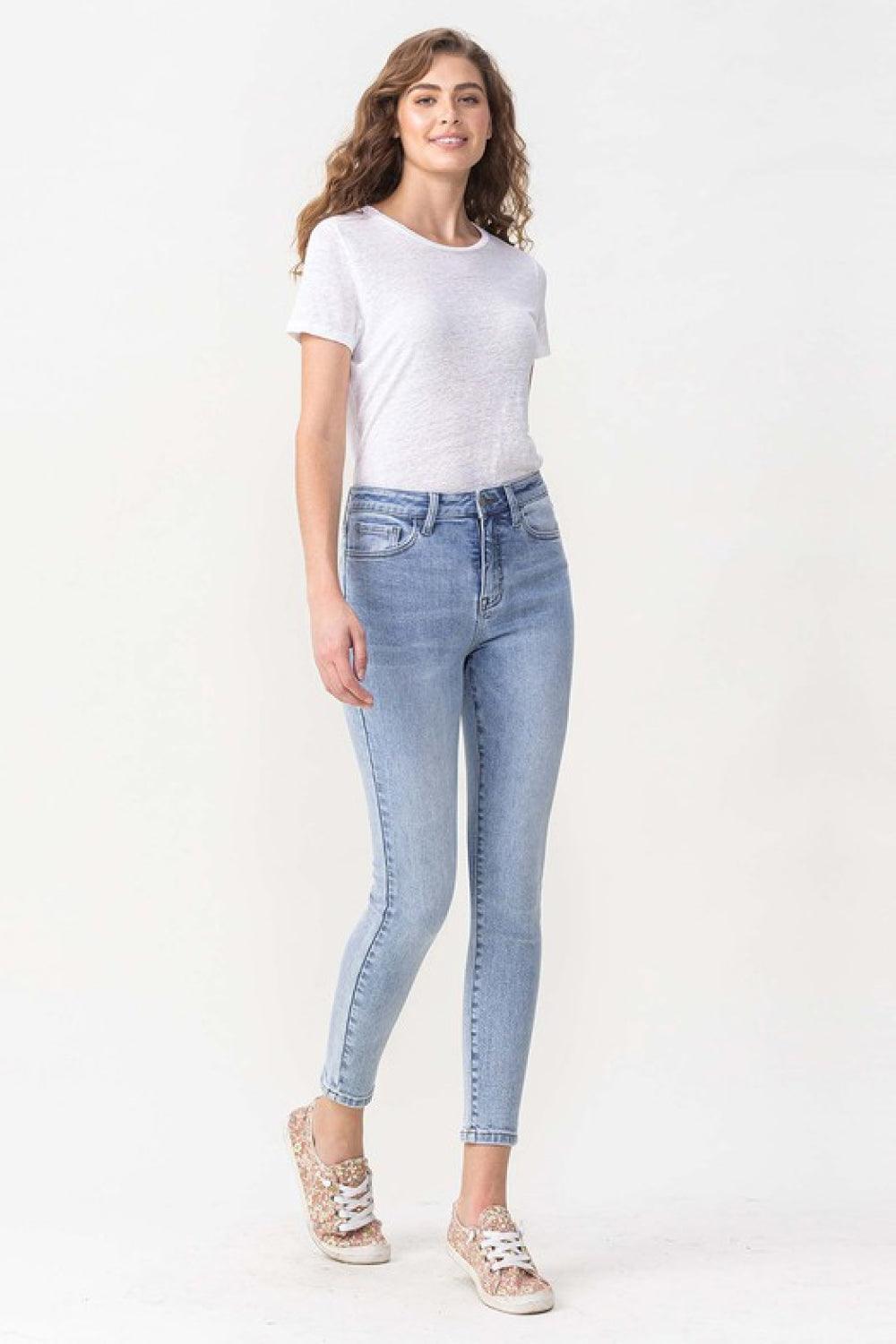 Get trendy with Full Size High Rise Crop Skinny Jeans - Jeans available at Styles Code. Grab yours today!