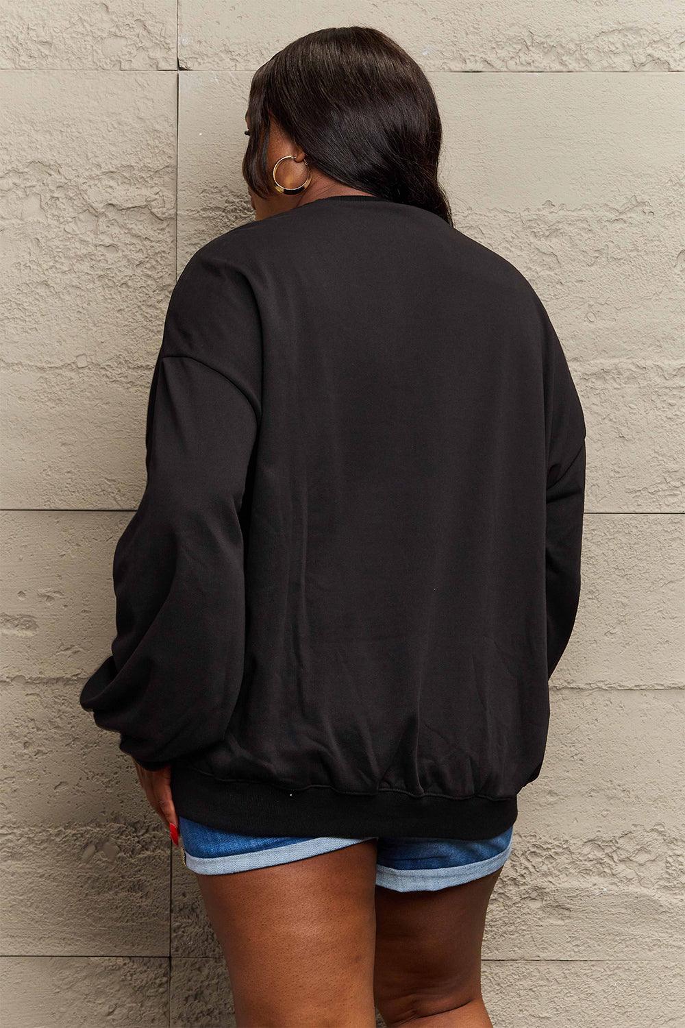 Get trendy with Simply Love Full Size MOM STER Graphic Sweatshirt - Halloween Clothes available at Styles Code. Grab yours today!