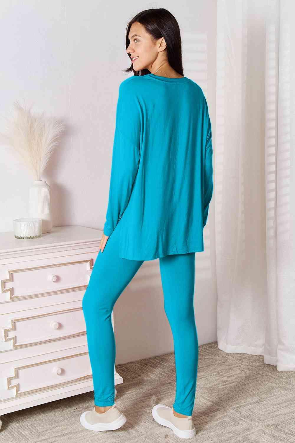 Get trendy with Full Size V-Neck Top and Pants Lounge Set - available at Styles Code. Grab yours today!