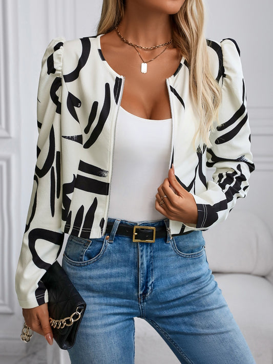 Get trendy with Zip Up Long Sleeve Jacket - Jacket available at Styles Code. Grab yours today!