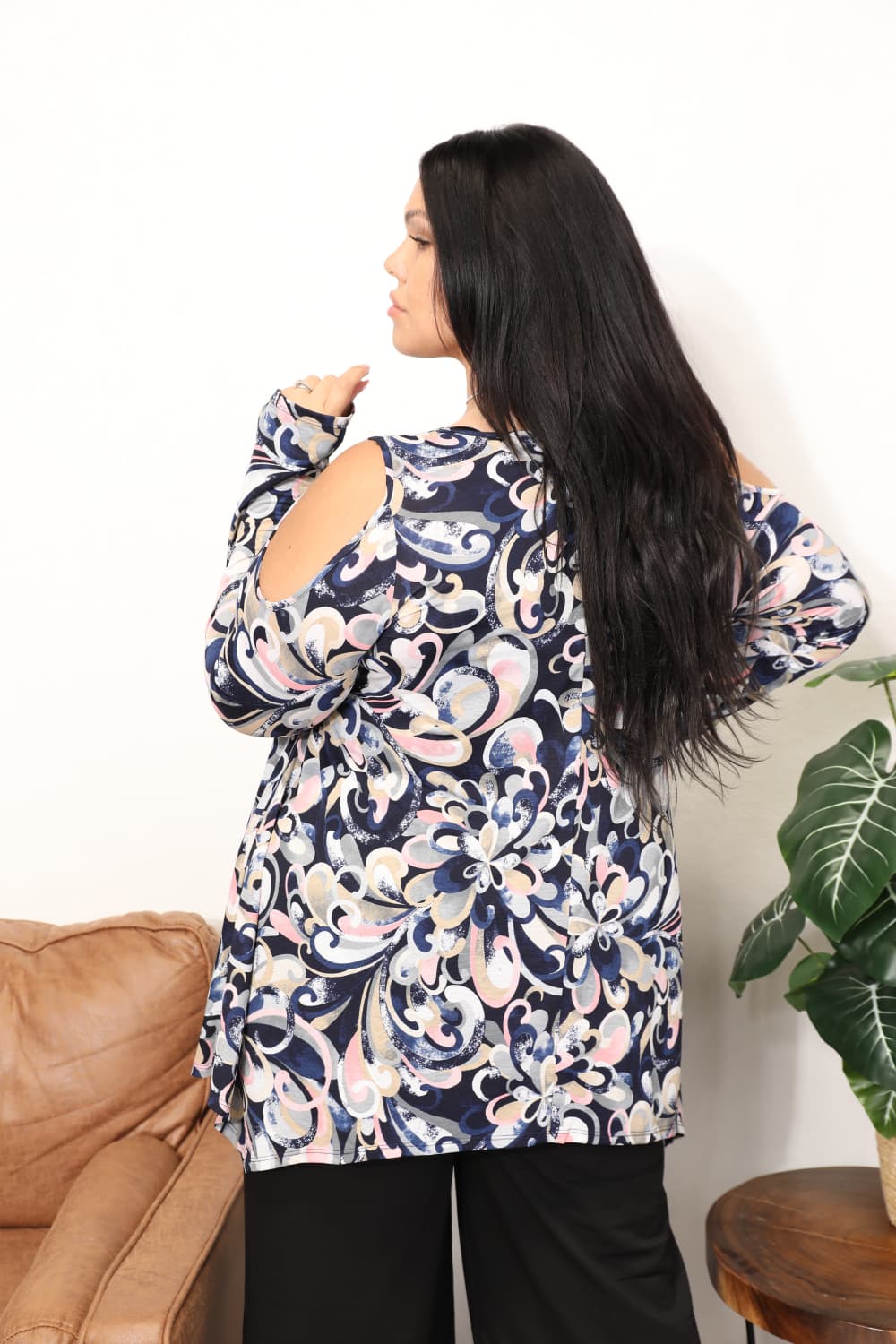 Get trendy with Sew In Love  Full Size Long Sleeve Flower Print Blouse - Blouse available at Styles Code. Grab yours today!