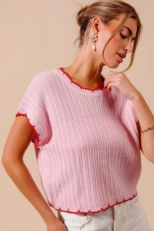 Get trendy with Textured Light Weight Sweater Top -  available at Styles Code. Grab yours today!