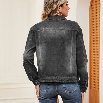 Get trendy with Washed Denim Jacket - Denim Jacket available at Styles Code. Grab yours today!