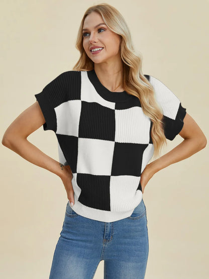 Get trendy with Full Size Round Neck Sweater Top - Top available at Styles Code. Grab yours today!
