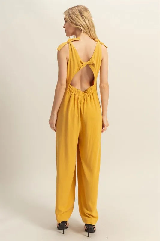 Get trendy with Cutout Wide Leg Jumpsuit - Jumpsuit available at Styles Code. Grab yours today!