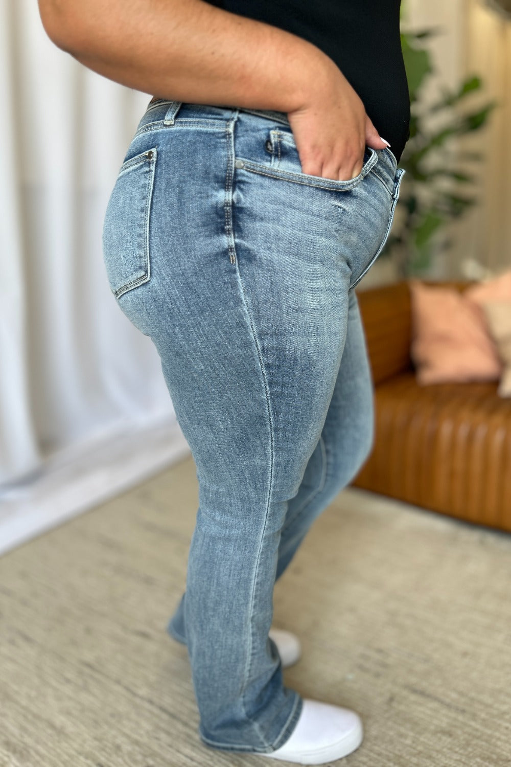 Get trendy with Full Size Bootcut Jeans - Jeans available at Styles Code. Grab yours today!