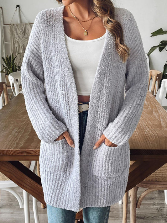 Get trendy with Open Front Long Sleeve Cardigan -  available at Styles Code. Grab yours today!