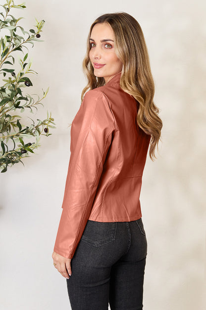 Get trendy with Mock Neck Zip Up Jacket - Jackets available at Styles Code. Grab yours today!