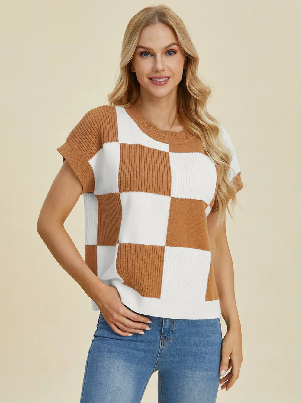 Get trendy with Full Size Round Neck Sweater Top - Top available at Styles Code. Grab yours today!