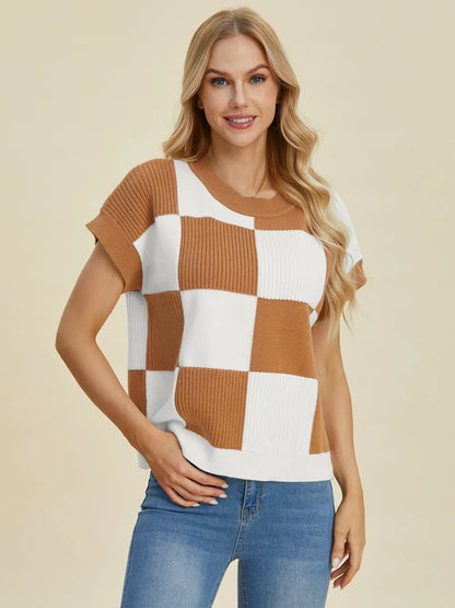 Get trendy with Full Size Round Neck Sweater Top - Top available at Styles Code. Grab yours today!