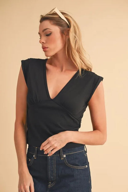 Get trendy with Cap Sleeve Cropped Top -  available at Styles Code. Grab yours today!