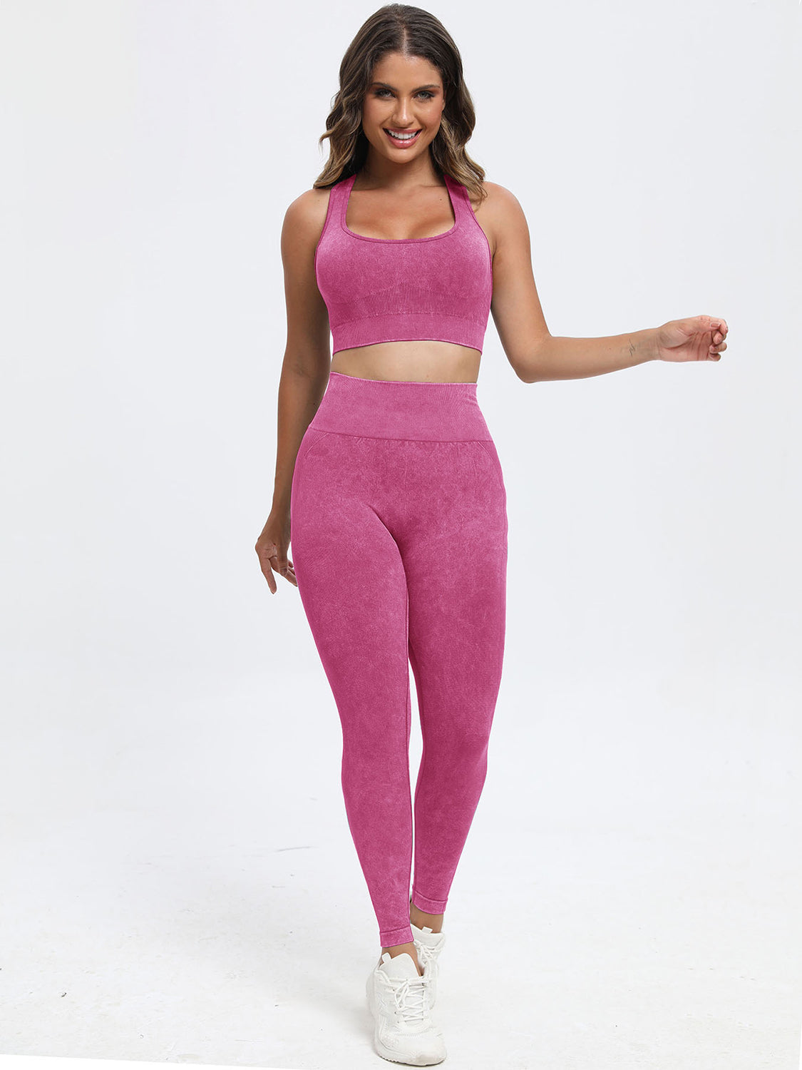 Get trendy with Scoop Neck Wide Strap Top and Pants Active Set - Activewear available at Styles Code. Grab yours today!