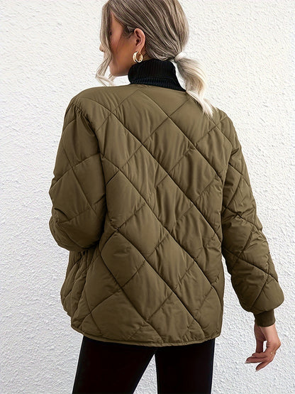 Get trendy with Bubble Texture Snap Down Coat -  available at Styles Code. Grab yours today!