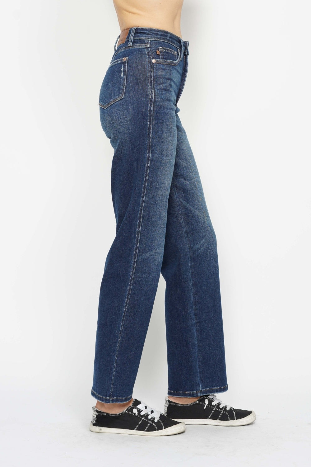 Get trendy with Full Size High Waist Jeans - Jeans available at Styles Code. Grab yours today!