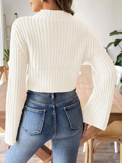 Get trendy with Mock Neck Long Sleeve Sweater -  available at Styles Code. Grab yours today!