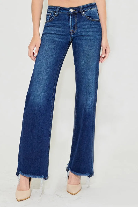 Get trendy with Low Rise Wide Leg Jeans Plus Size - Jeans available at Styles Code. Grab yours today!