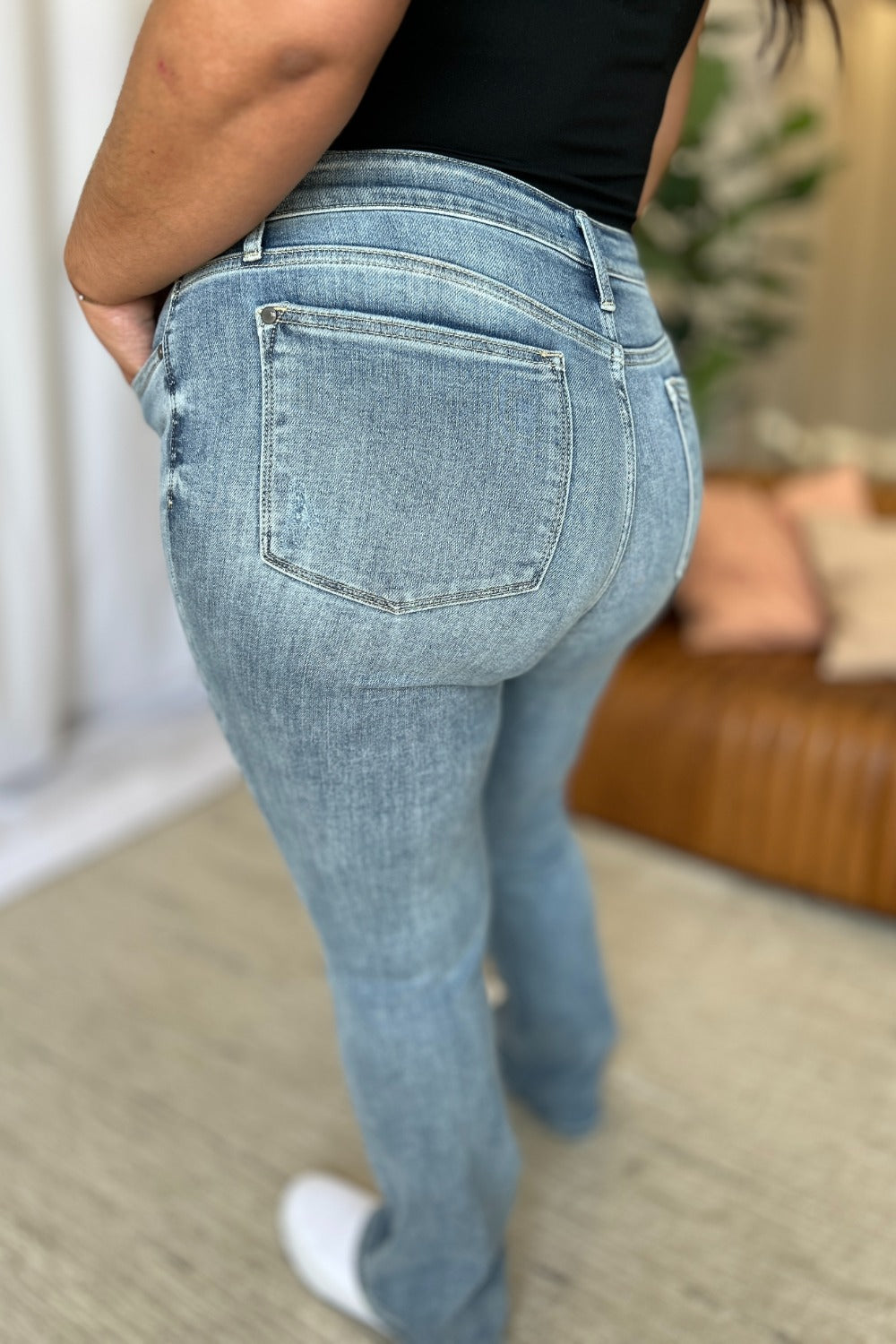 Get trendy with Full Size Bootcut Jeans - Jeans available at Styles Code. Grab yours today!