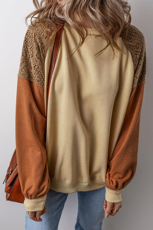 Get trendy with Color Block Long Sleeve Sweatshirt -  available at Styles Code. Grab yours today!