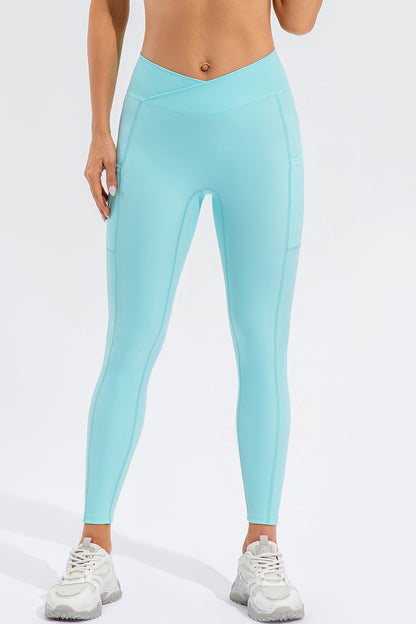 Get trendy with High Waist Active Leggings with Pockets - Activewear available at Styles Code. Grab yours today!