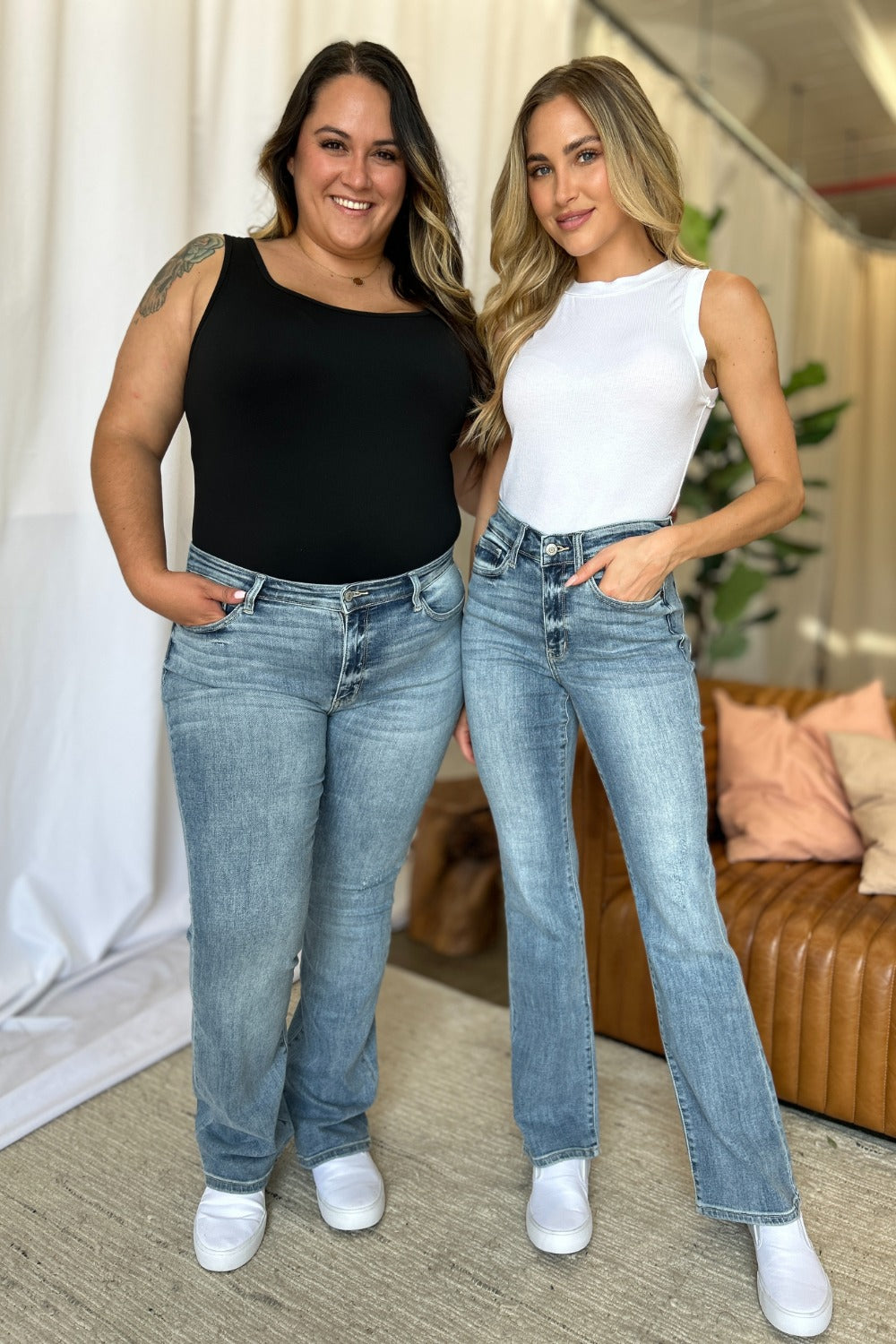 Get trendy with Full Size Bootcut Jeans - Jeans available at Styles Code. Grab yours today!