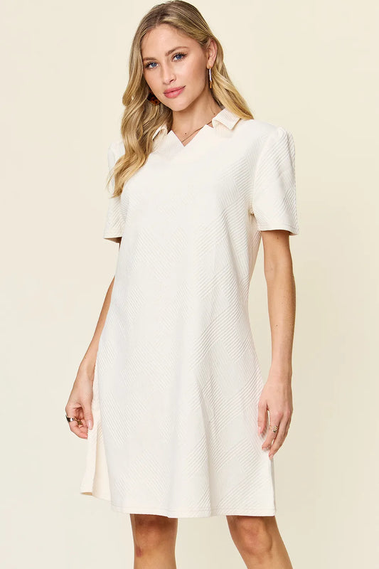Get trendy with Full Size Collared Neck Dress - Dress available at Styles Code. Grab yours today!