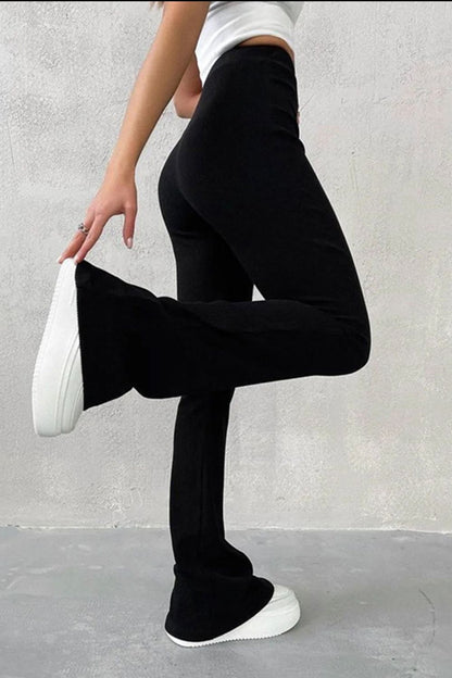 Get trendy with High Waist Flare Pants - Pants available at Styles Code. Grab yours today!