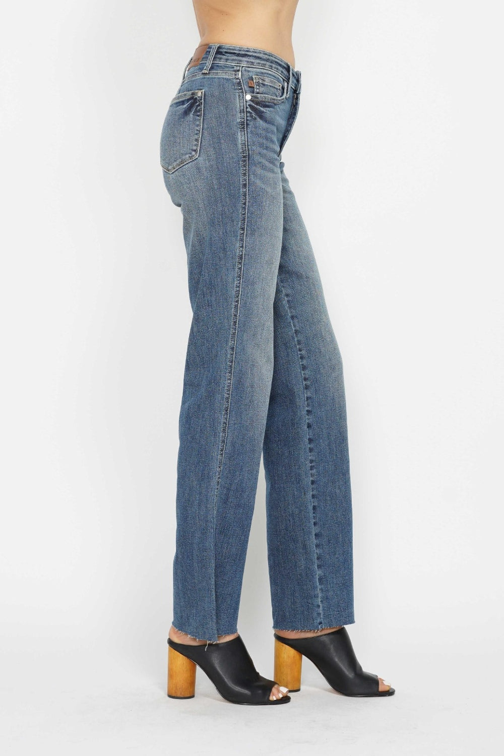 Get trendy with Full Size Tummy Control Straight Jeans - Jeans available at Styles Code. Grab yours today!