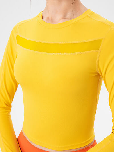 Get trendy with Round Neck Long Sleeve Active T-Shirt - Activewear available at Styles Code. Grab yours today!