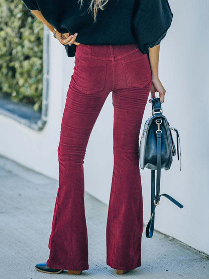 Get trendy with High Waist Bootcut Pants - Pants available at Styles Code. Grab yours today!